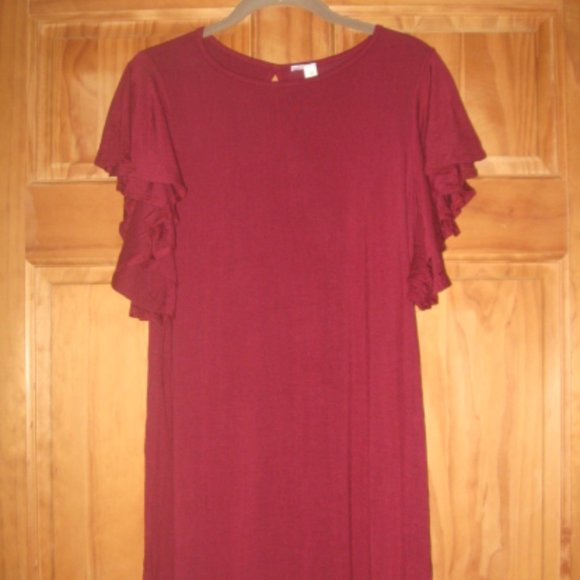 Francesca's Collections Miami Burgundy Mini Dress - Picture 1 of 4